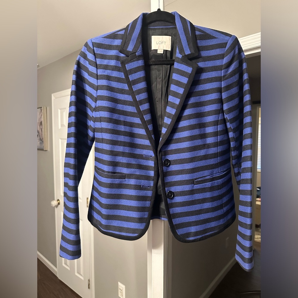 Loft Striped Blazer Jacket Size 2